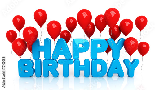 Photography Happy Birthday with balloons