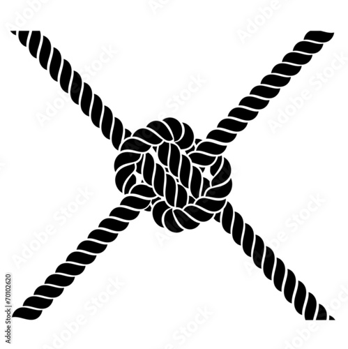 rope knot on a white background
