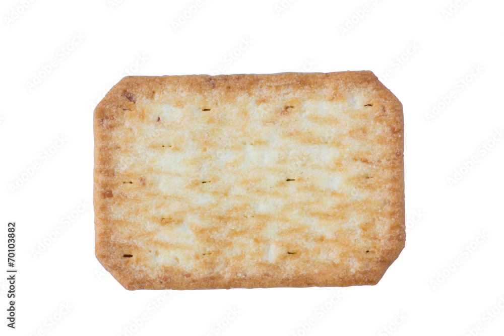 Saltine soda cracker isolated on white background Saltine soda cracker isolated on white background