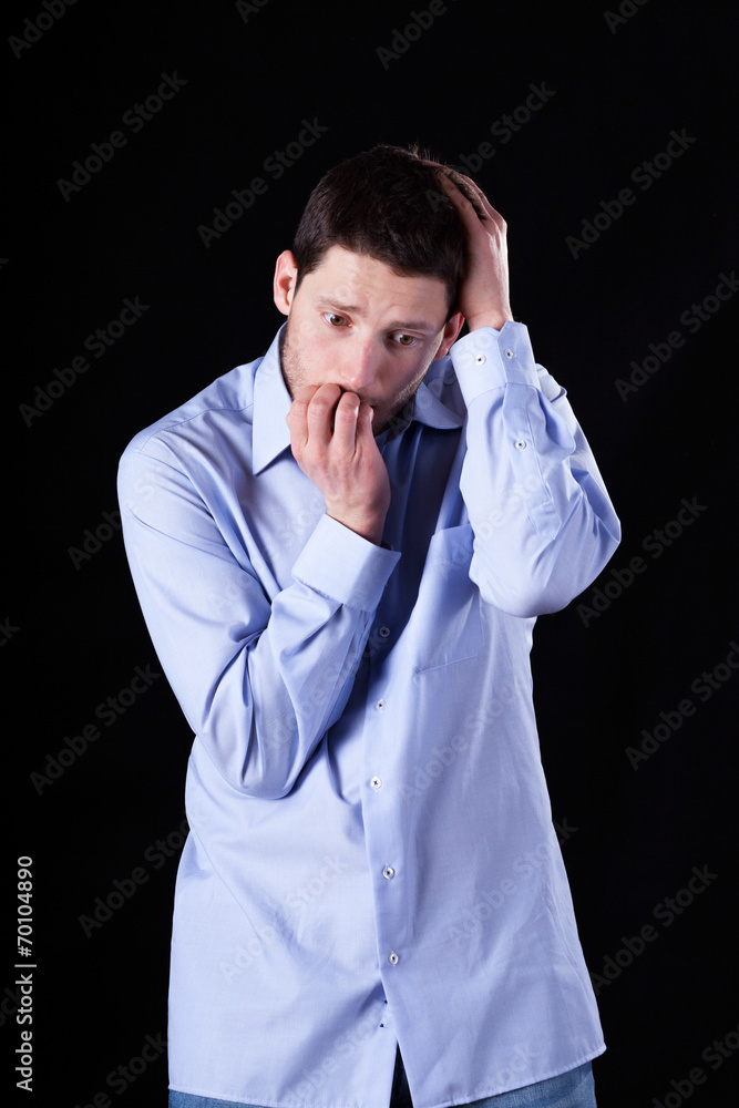 Stressed worker of corporation Stressed worker of corporation