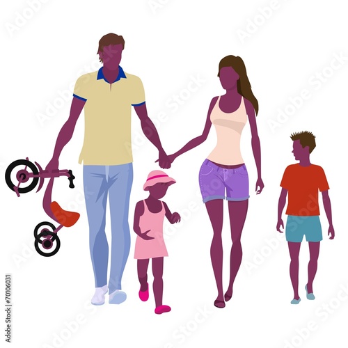 happy family on vacation