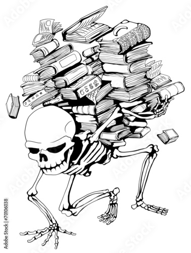 Book Pile Skeleton
