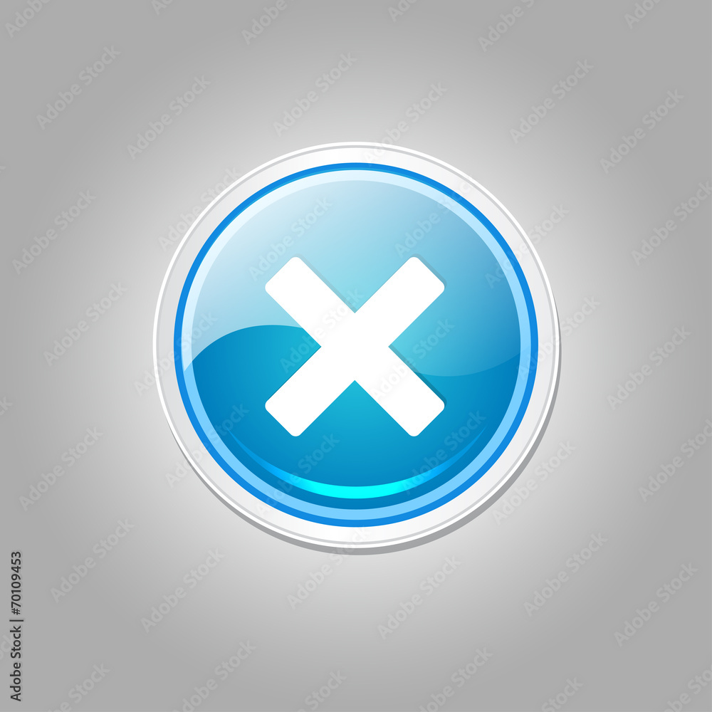 Cross Circular Blue Vector Web Button Icon Cross Circular Blue Vector Web Button Icon