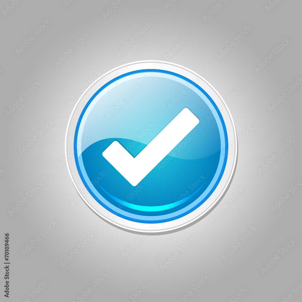 Tick Mark Circular Blue Vector Web Button Icon Tick Mark Circular Blue Vector Web Button Icon