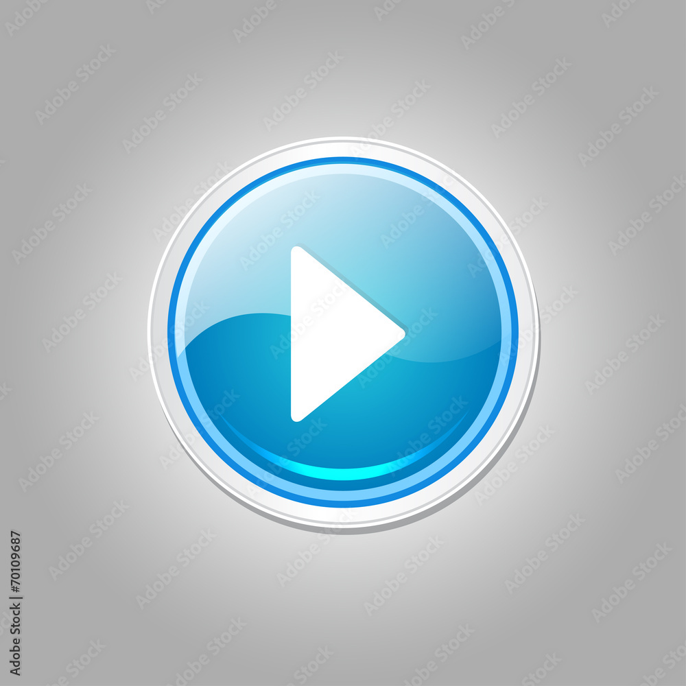 Play Circular Vector Blue Web Icon Button Play Circular Vector Blue Web Icon Button