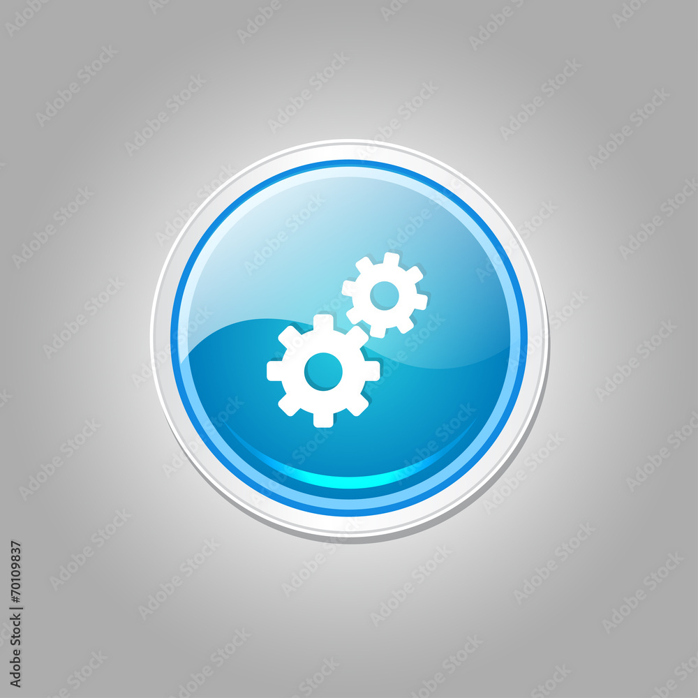 Settings Circular Vector Blue Web Icon Button Settings Circular Vector Blue Web Icon Button