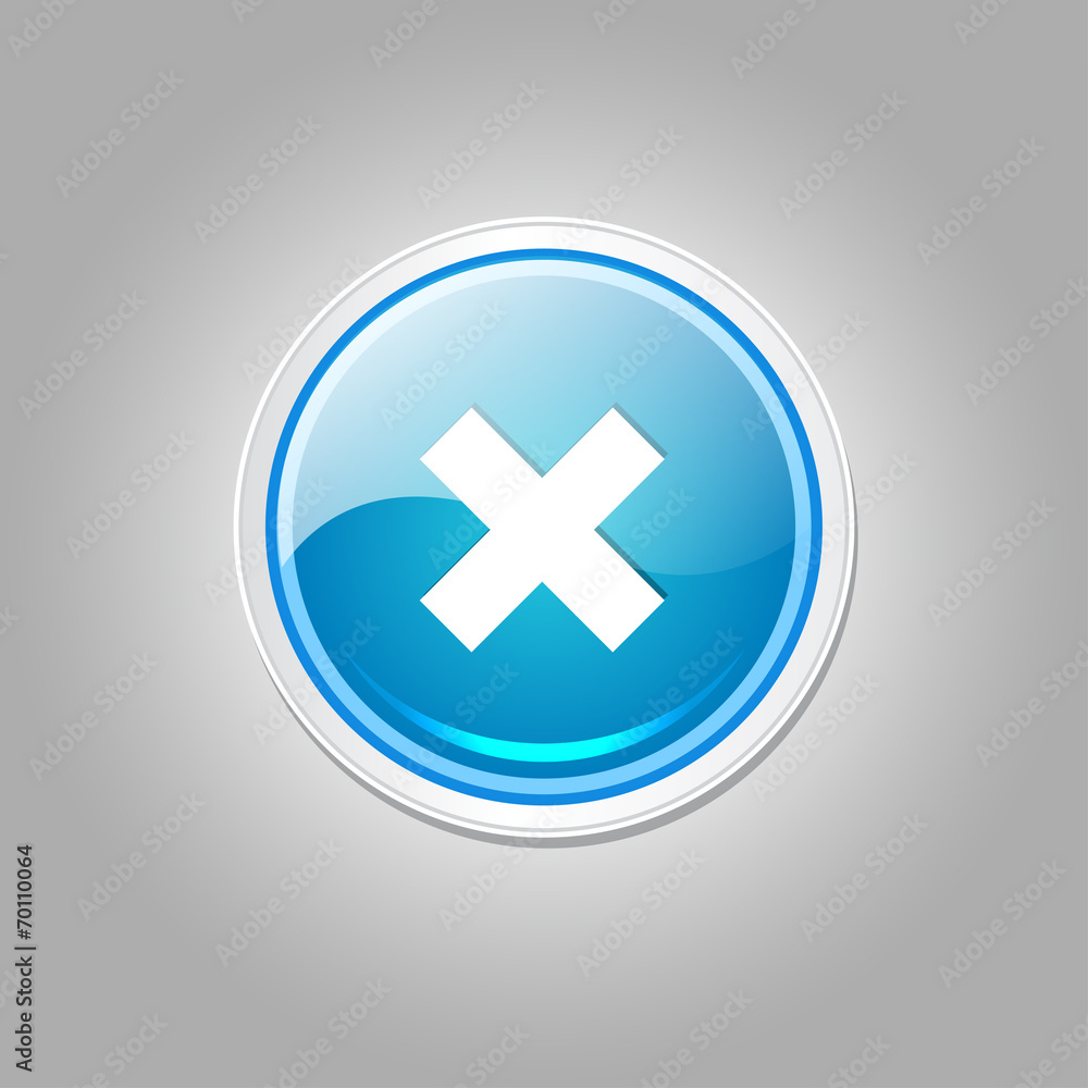 Cross Circular Blue Vector Web Button Icon Cross Circular Blue Vector Web Button Icon