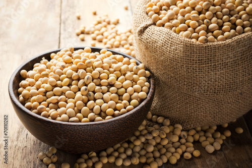Soy beans in a Bowl photo