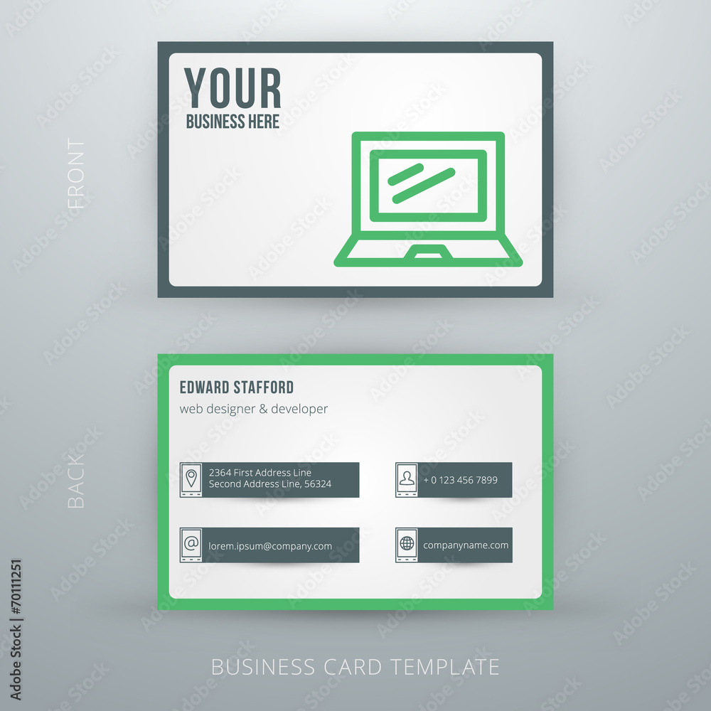 Modern simple business card template Modern simple business card template