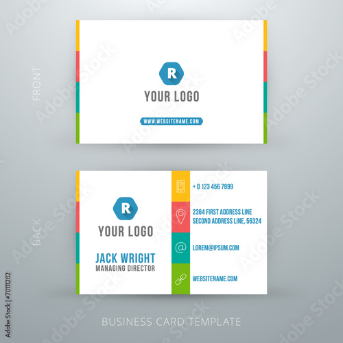 Modern simple business card template