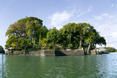 Fotografia Bungalow on islands Lake Nicaragua (or Lake Cocibolka)