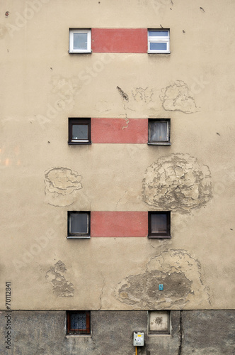 Traces of war in a building in Sarajevo photo