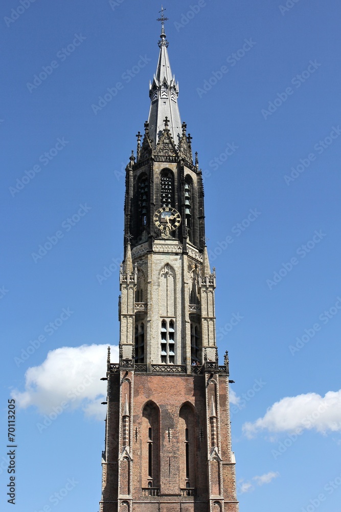 Kirchturm in Delft/ Niederlande