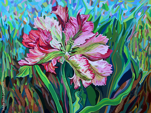 Fototapeta Naklejka Na Ścianę i Meble -  image of tulip in graphic style