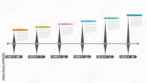Timeline, infographics template with stepwise structure