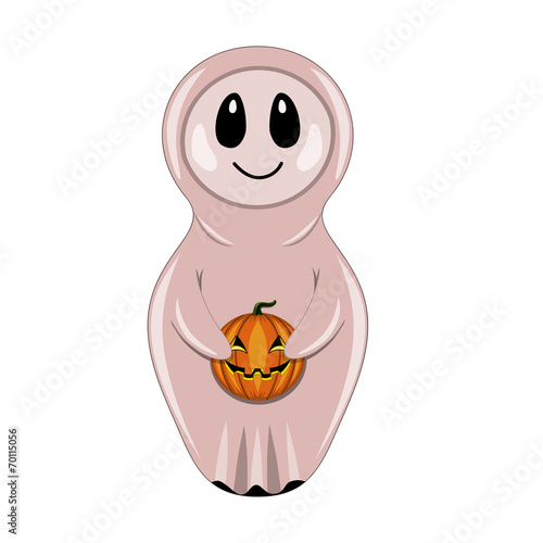 Nested doll ghost. Halloween