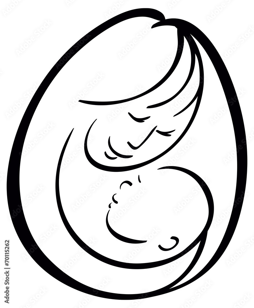 Mother and baby vector illustration Mother and baby vector illustration