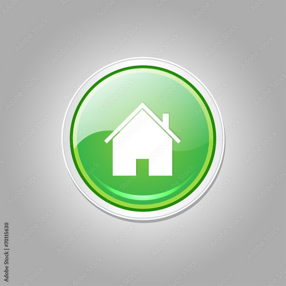 Home Circular Green Vector Web Button Icon Home Circular Green Vector Web Button Icon