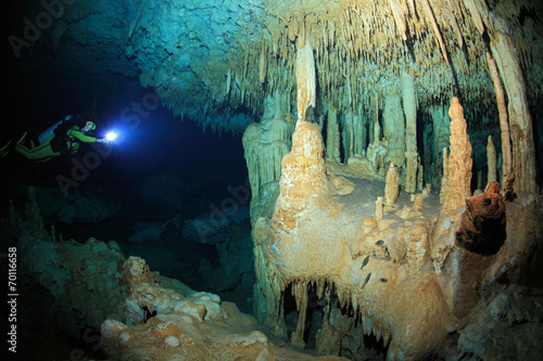 Beautiful underwater cave