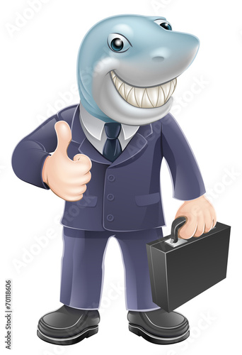 Business man shark