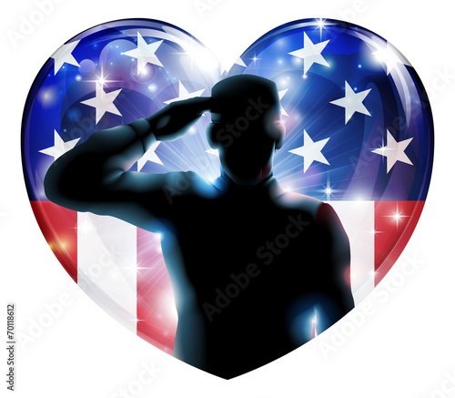 Veterans day soldier or 4th July concept