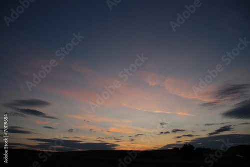 Wolkenstruktur am Abendhimmel