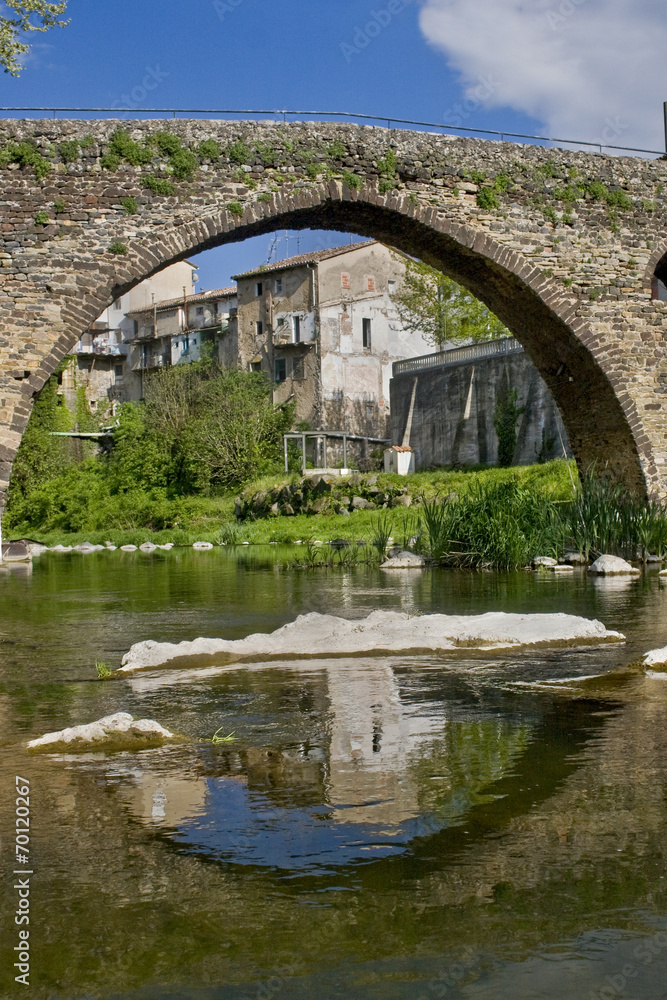 Sant Joan les Fonts medieval village, Catalonia, Spain
