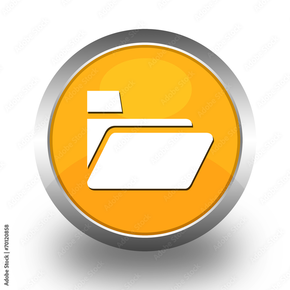 BOUTONS ICONES RONDS COLLECTION JAUNE ORANGE