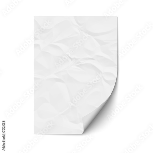 Sheet crumpled paper