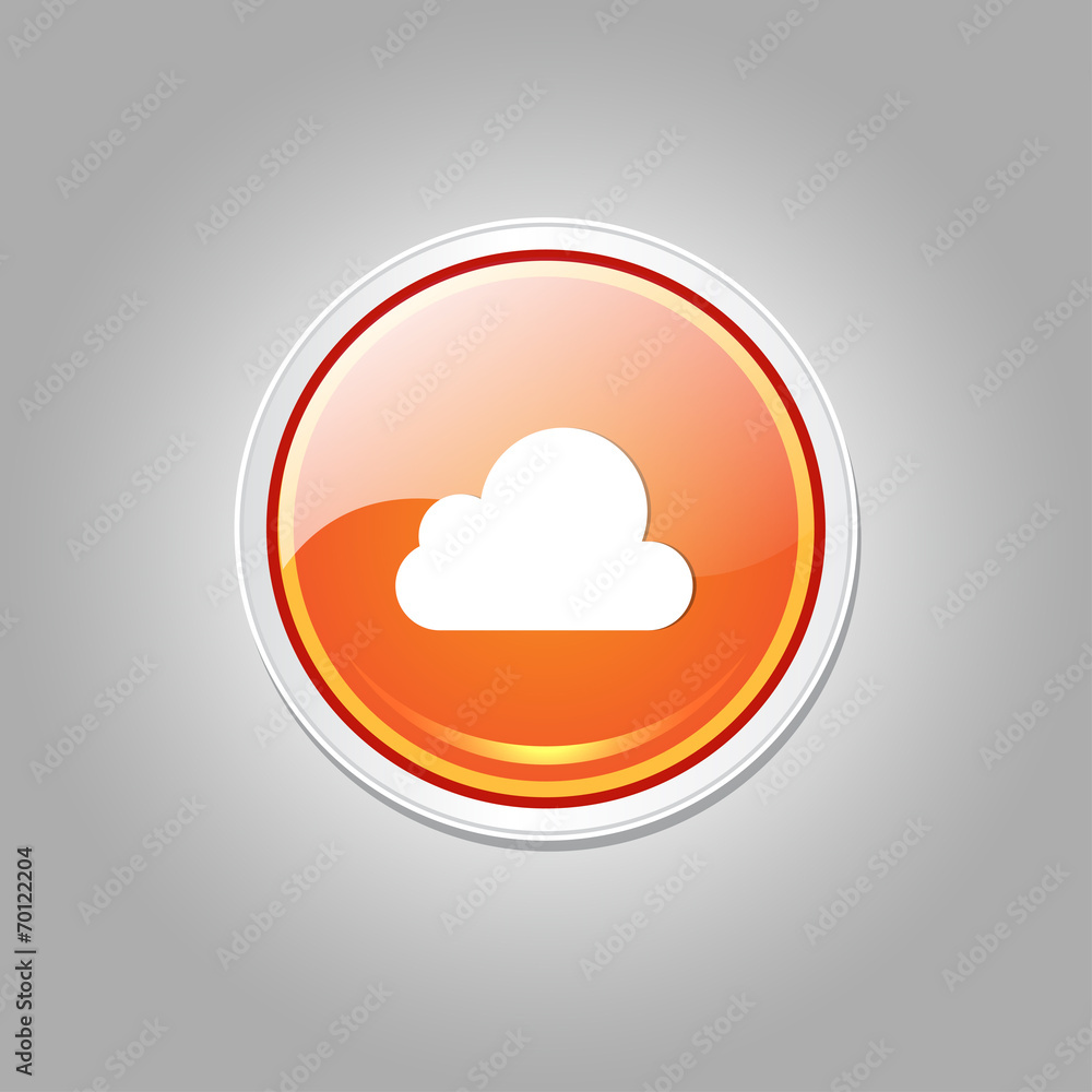 Cloud Circular Vector Orange Web Icon Button Cloud Circular Vector Orange Web Icon Button