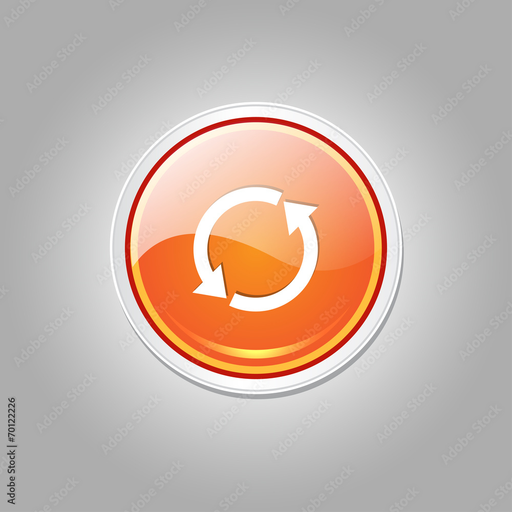 Reset Sync Circular Vector Orange Web Icon Button Reset Sync Circular Vector Orange Web Icon Button