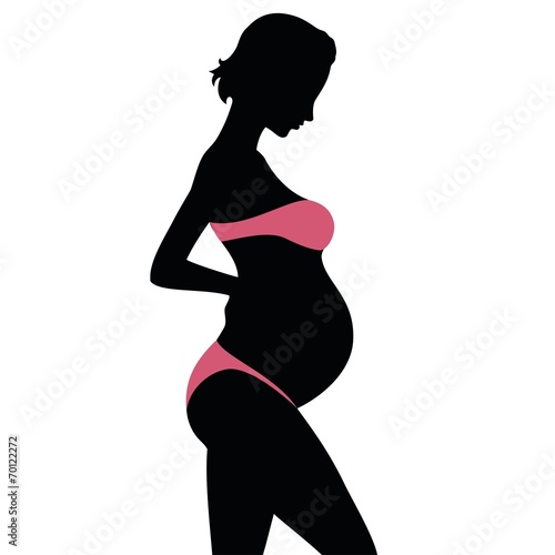 silhouette of pregnant woman