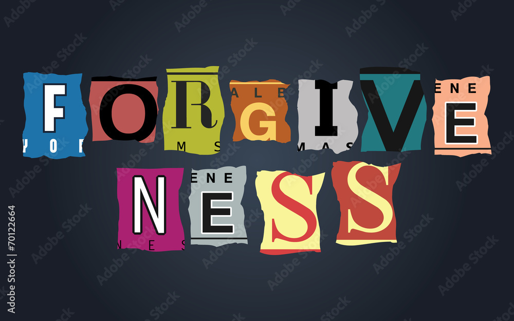 Obraz premium Forgiveness word on car license plates, vector