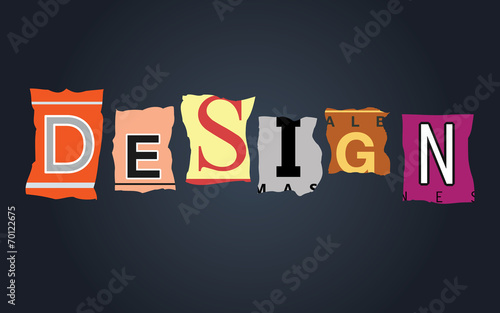 Design word on broken car license plates, vector