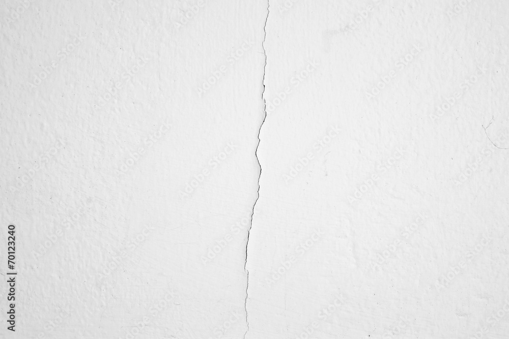 White wall with cracks background