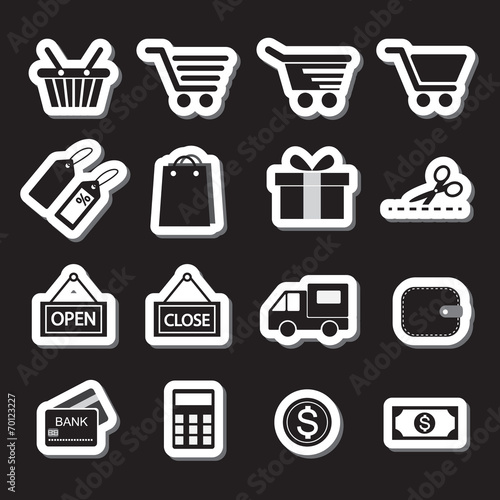 Shopping Icon Set. Simplus series