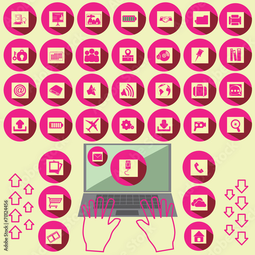 yellow office icons