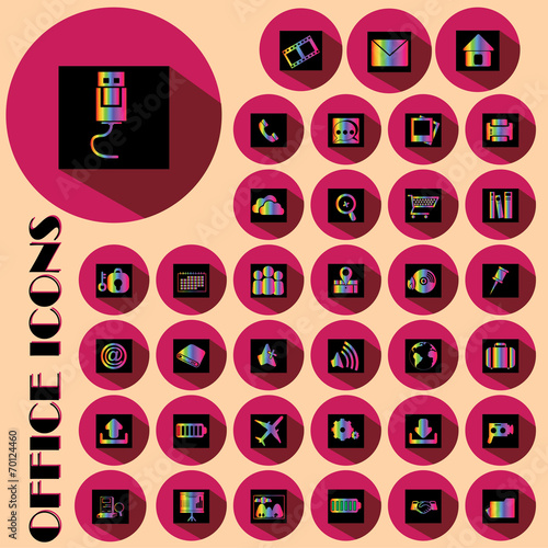 rainbow office icons