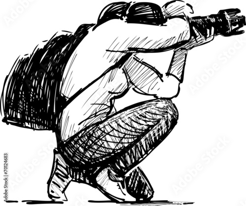 Photographer takes picture