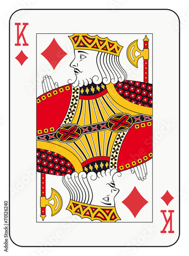 King of diamonds playing card
