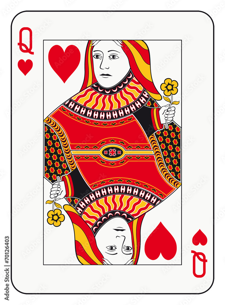 Naklejka premium Queen of hearts