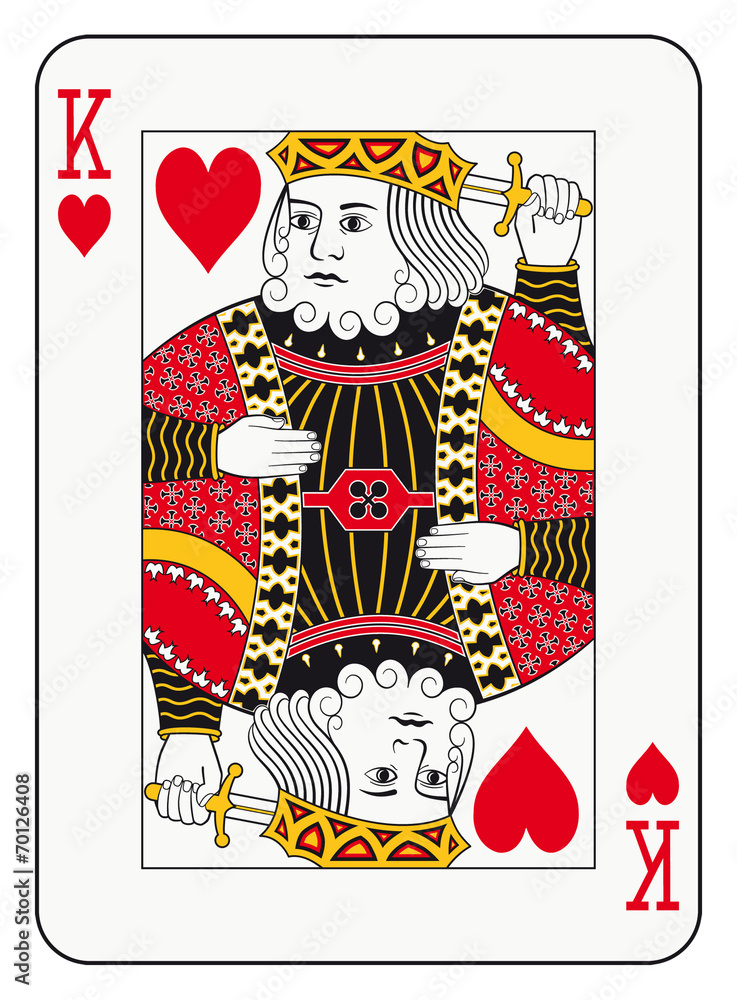 Naklejka premium King of hearts playing card