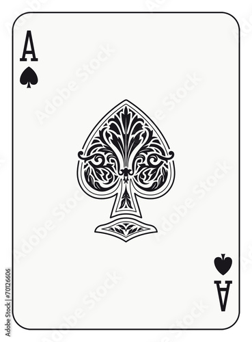 Ace of spades playing card