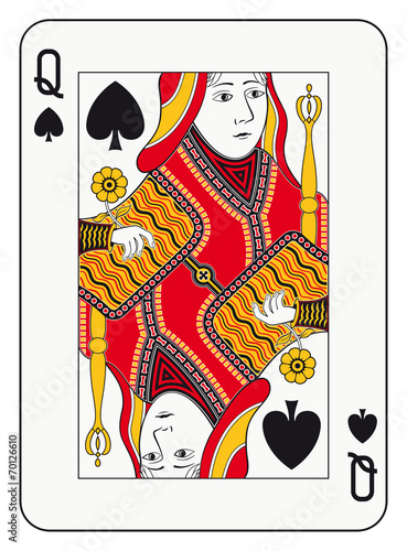 Queen of spades playing card
