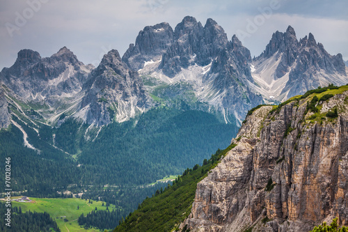 National Park panorama and Dolomiti mountains in Cortina d Ampez