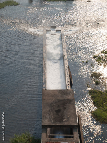 Cement aqua duct in.Mae Suay reservoir in Chiang rai, Thailand photo