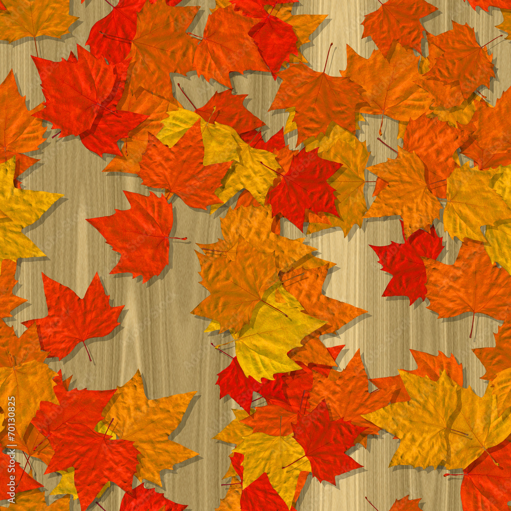 Autumn leaves seamless generated texture background Autumn leaves seamless generated texture background