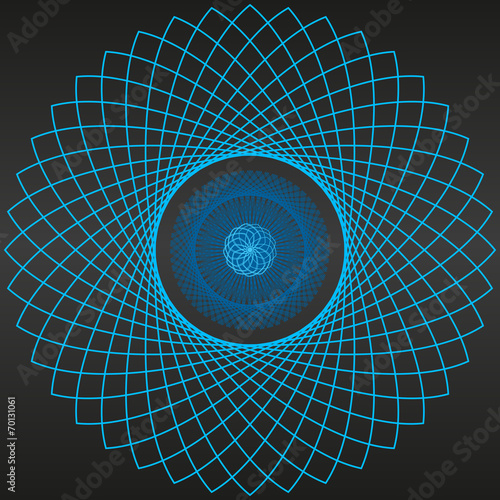 Abstrac black background blue portal