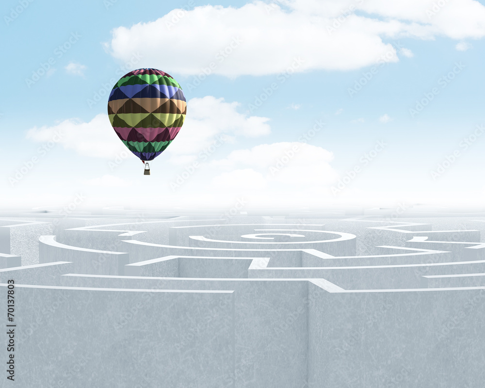 Fototapeta premium Aerostats in sky