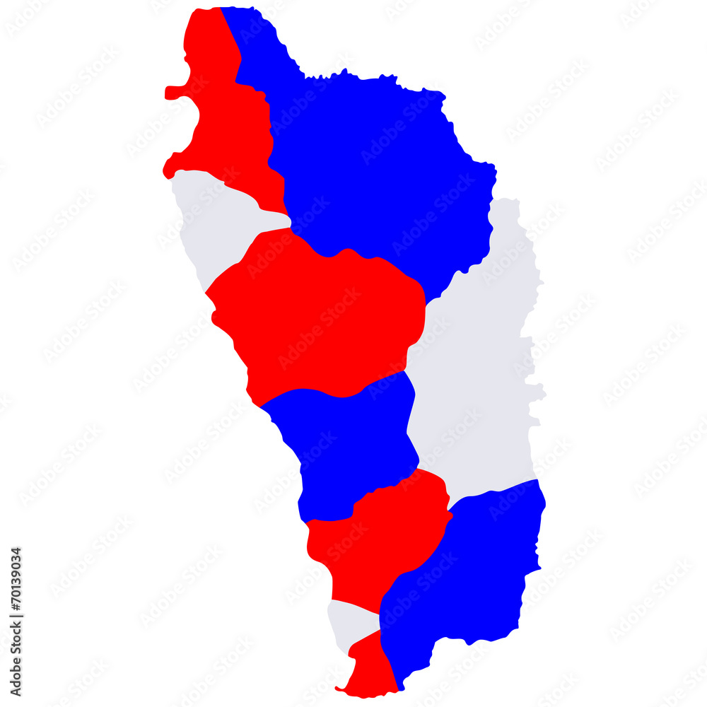 ドミニカ　地図　国